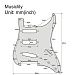 Musiclily MX1388CM Защитная накладка для электрогитары, Fender Stratocaster, 3 слоя, кремовая.-3